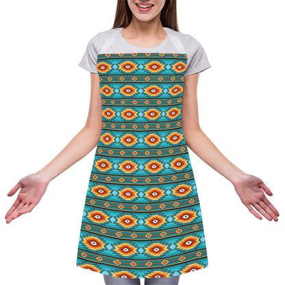 Ethnic Southwestern Navajo Pattern Print Adjustable Apron