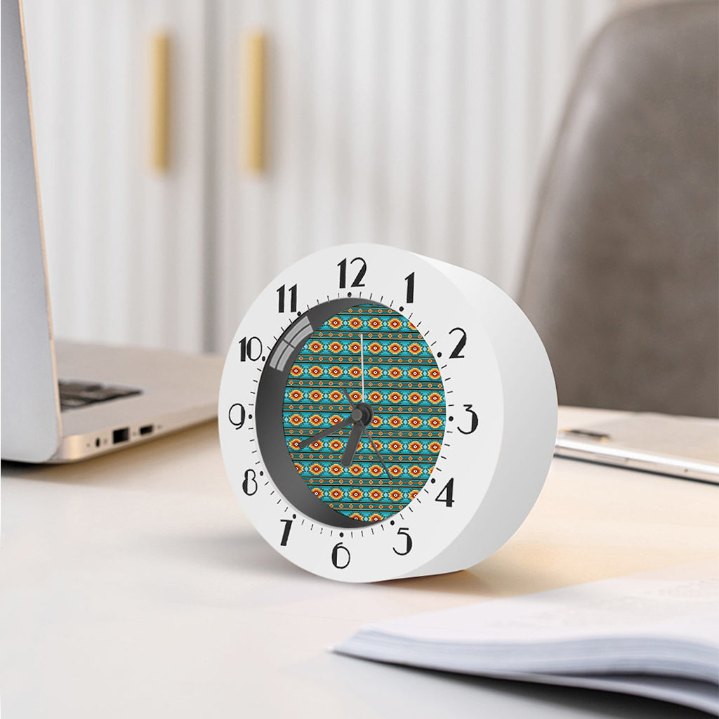 Ethnic Southwestern Navajo Pattern Print Alarm Clock