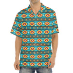 Ethnic Southwestern Navajo Pattern Print Aloha Shirt