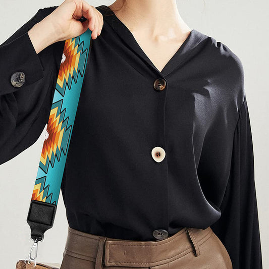 Ethnic Southwestern Navajo Pattern Print Bag Strap