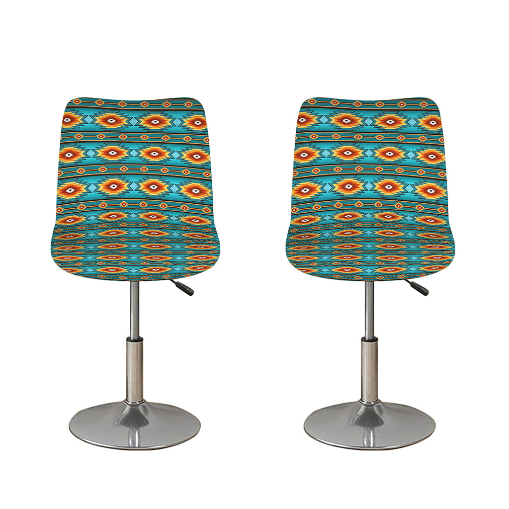 Ethnic Southwestern Navajo Pattern Print Bar Stool Covers