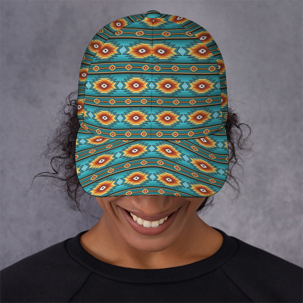 Ethnic Southwestern Navajo Pattern Print Baseball Cap