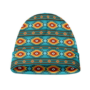 Ethnic Southwestern Navajo Pattern Print Beanie