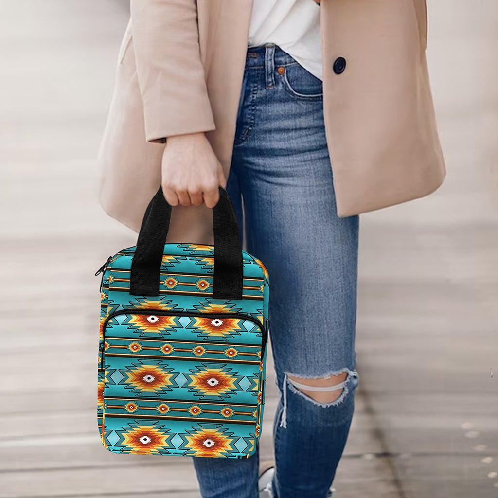 Ethnic Southwestern Navajo Pattern Print Bible Tote Bag