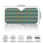 Ethnic Southwestern Navajo Pattern Print Car Windshield Sun Shade