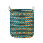 Ethnic Southwestern Navajo Pattern Print Collapsible Laundry Basket