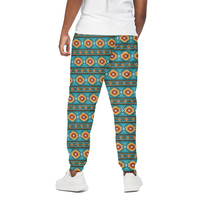 Ethnic Southwestern Navajo Pattern Print Cotton Pants