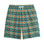Ethnic Southwestern Navajo Pattern Print Cotton Shorts