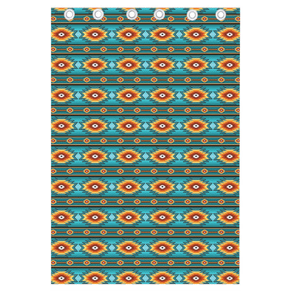 Ethnic Southwestern Navajo Pattern Print Curtain