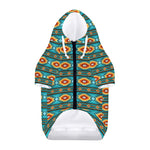 Ethnic Southwestern Navajo Pattern Print Dog Zip Up Hoodie