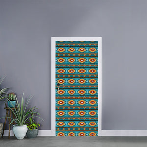 Ethnic Southwestern Navajo Pattern Print Door Sticker