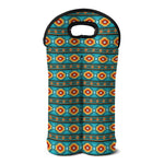 Ethnic Southwestern Navajo Pattern Print Double Neoprene Wine Tote