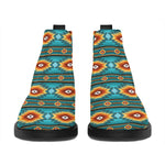 Ethnic Southwestern Navajo Pattern Print Flat Ankle Boots