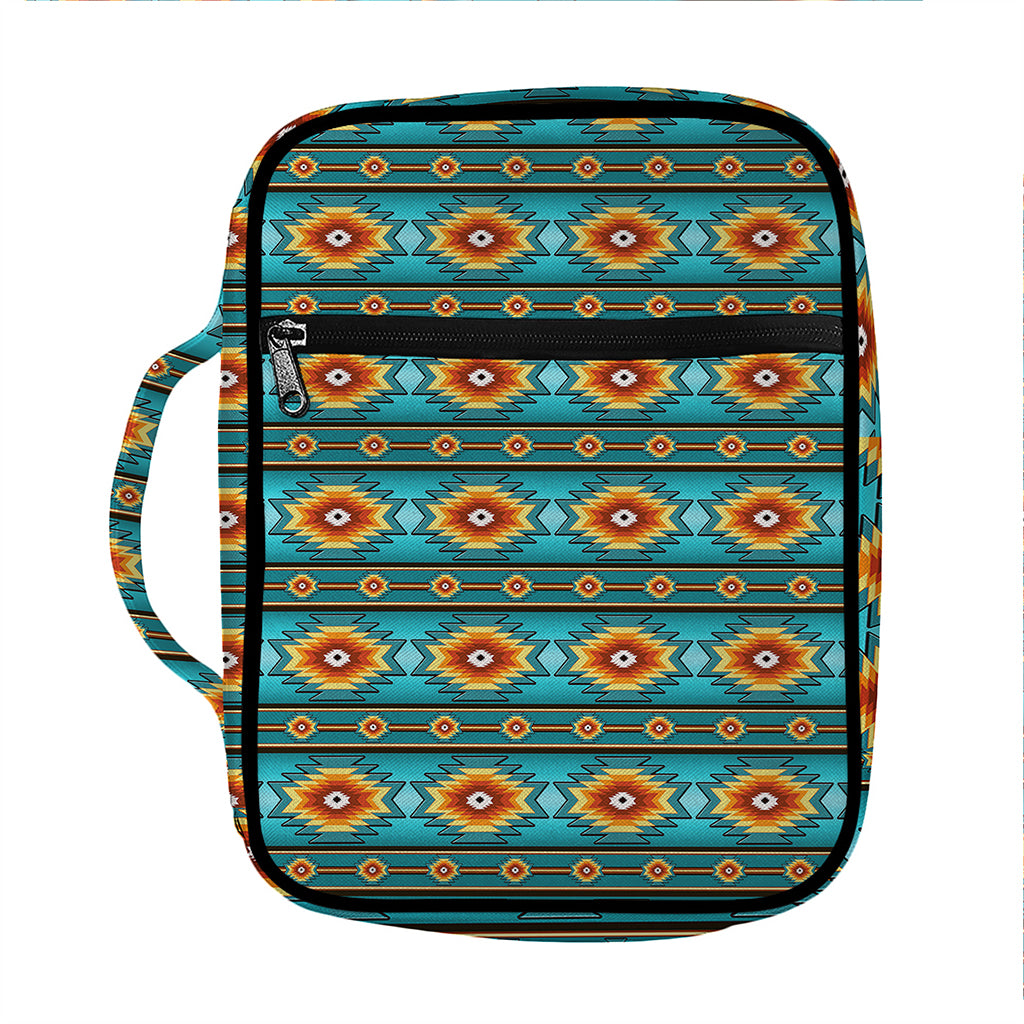 Ethnic Southwestern Navajo Pattern Print Front Pocket Bible Bag