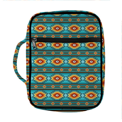 Ethnic Southwestern Navajo Pattern Print Front Pocket Bible Bag
