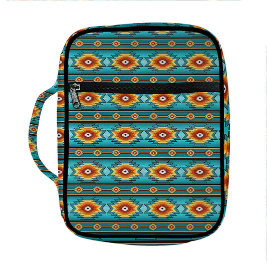 Ethnic Southwestern Navajo Pattern Print Front Pocket Bible Bag