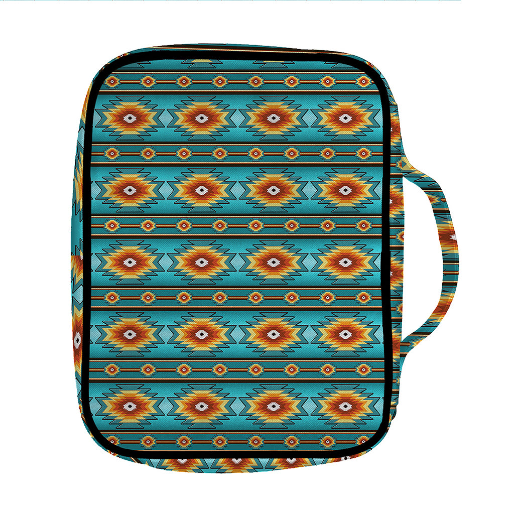 Ethnic Southwestern Navajo Pattern Print Front Pocket Bible Bag