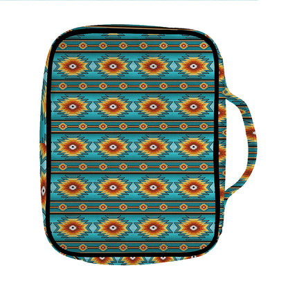 Ethnic Southwestern Navajo Pattern Print Front Pocket Bible Bag