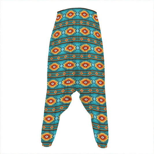 Ethnic Southwestern Navajo Pattern Print Hammer Pants