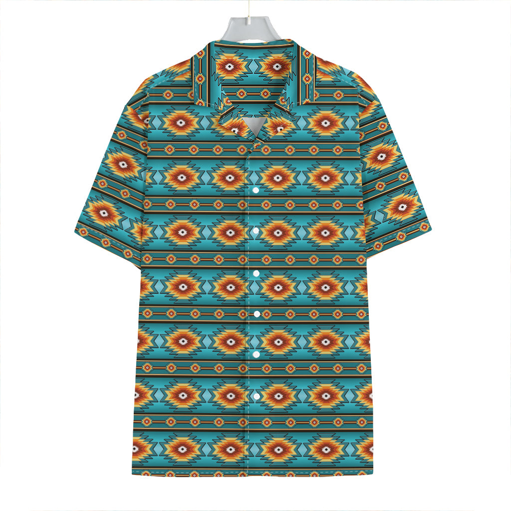 Ethnic Southwestern Navajo Pattern Print Hawaiian Shirt