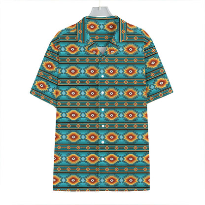 Ethnic Southwestern Navajo Pattern Print Hawaiian Shirt