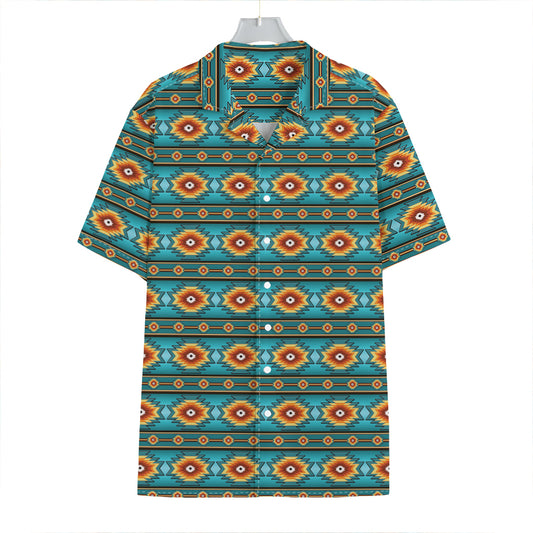 Ethnic Southwestern Navajo Pattern Print Hawaiian Shirt