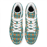 Ethnic Southwestern Navajo Pattern Print High Top Leather Sneakers