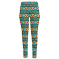 Ethnic Southwestern Navajo Pattern Print High-Waisted Pocket Leggings