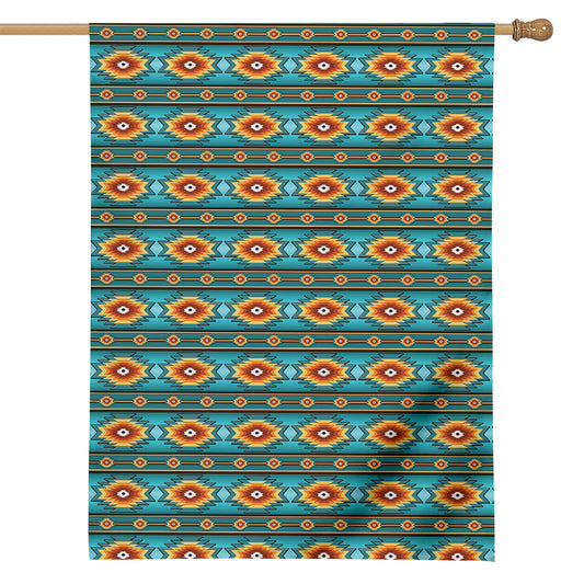 Ethnic Southwestern Navajo Pattern Print House Flag