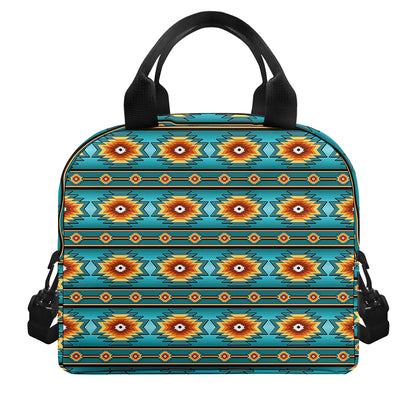 Ethnic Southwestern Navajo Pattern Print Insulated Lunch Bag