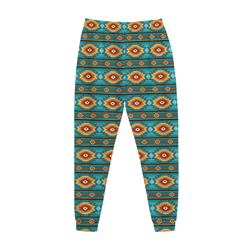 Ethnic Southwestern Navajo Pattern Print Jogger Pants