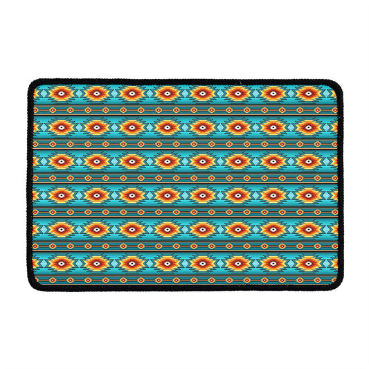 Ethnic Southwestern Navajo Pattern Print Kitchen Mat