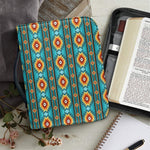 Ethnic Southwestern Navajo Pattern Print Leather Bible Cover