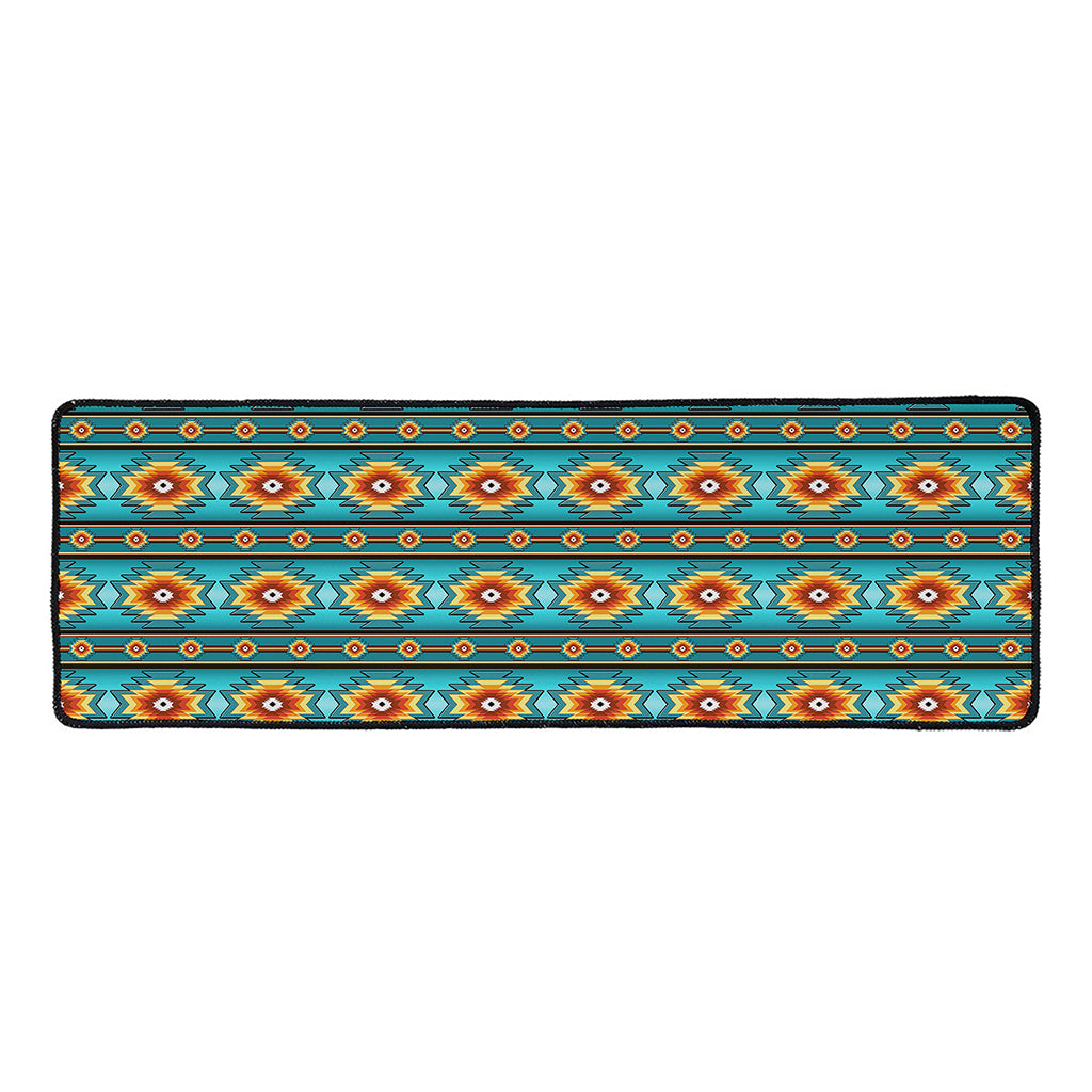 Ethnic Southwestern Navajo Pattern Print Long Kitchen Mat