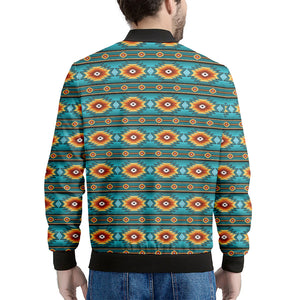 Ethnic Southwestern Navajo Pattern Print Men's Bomber Jacket