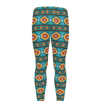 Ethnic Southwestern Navajo Pattern Print Men's leggings
