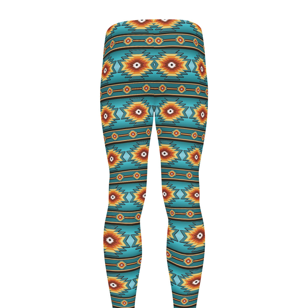 Ethnic Southwestern Navajo Pattern Print Men's leggings