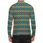 Ethnic Southwestern Navajo Pattern Print Men's Long Sleeve Rash Guard