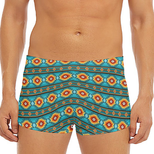 Ethnic Southwestern Navajo Pattern Print Men's Short Boxer Briefs