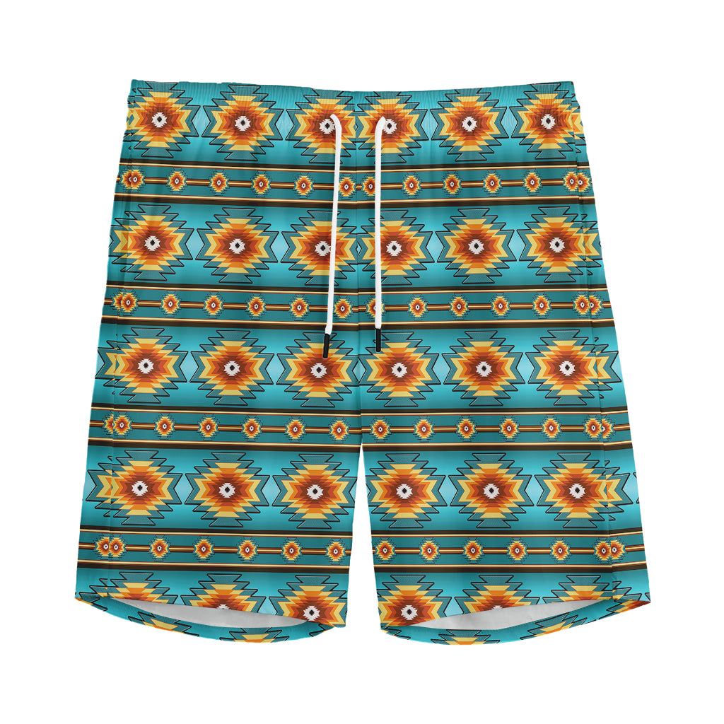 Ethnic Southwestern Navajo Pattern Print Men's Sports Shorts