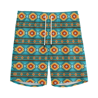 Ethnic Southwestern Navajo Pattern Print Men's Sports Shorts