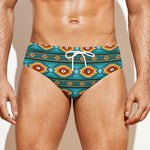 Ethnic Southwestern Navajo Pattern Print Men's Swim Briefs