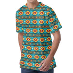 Ethnic Southwestern Navajo Pattern Print Men's Velvet T-Shirt