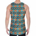 Ethnic Southwestern Navajo Pattern Print Men's Velvet Tank Top