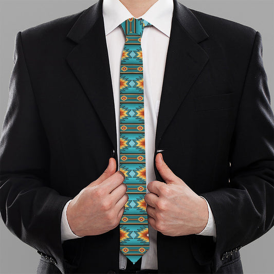 Ethnic Southwestern Navajo Pattern Print Necktie
