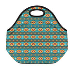 Ethnic Southwestern Navajo Pattern Print Neoprene Lunch Bag