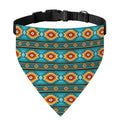Ethnic Southwestern Navajo Pattern Print Over The Collar Dog Bandana
