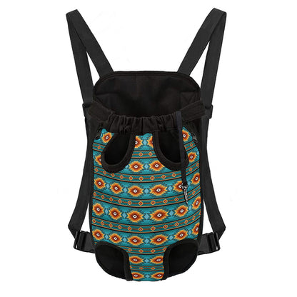 Ethnic Southwestern Navajo Pattern Print Pet Carrier Backpack