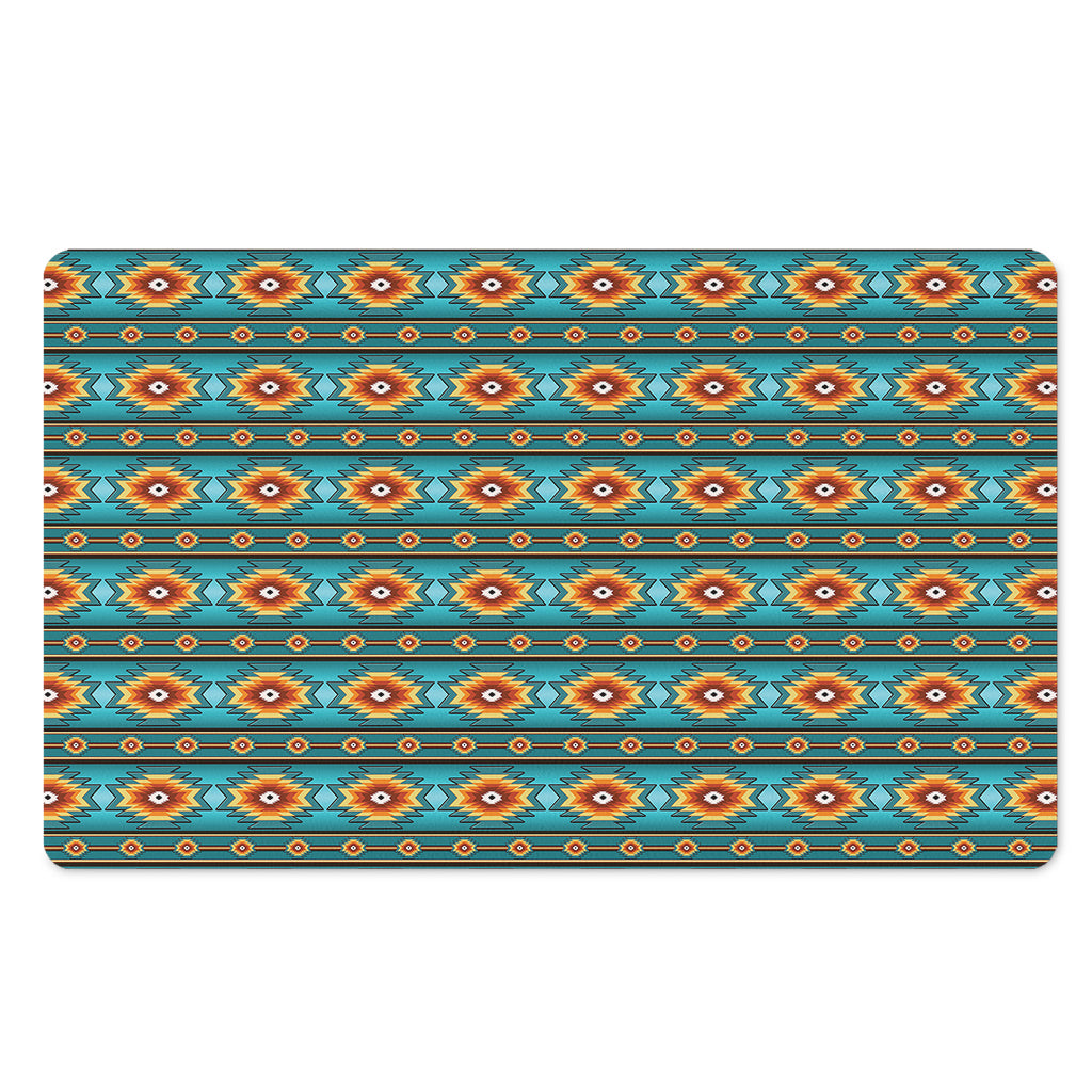 Ethnic Southwestern Navajo Pattern Print Polyester Doormat