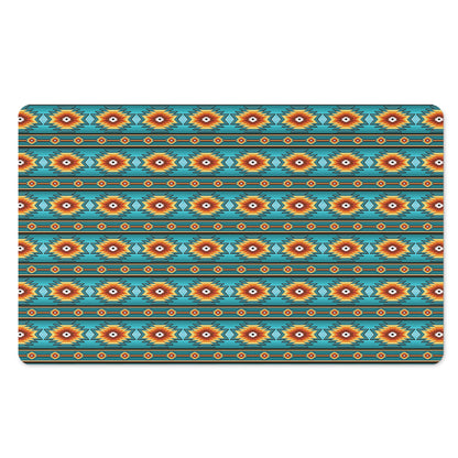 Ethnic Southwestern Navajo Pattern Print Polyester Doormat
